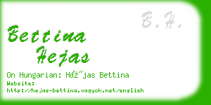 bettina hejas business card